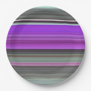 Abstracte #1: Paars en grijs Papieren Bordje