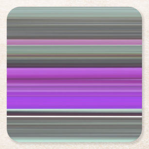 Abstracte #1: Paars en grijs Vierkante Kartonnen Onderzetter