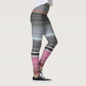 Abstracte #1: Roze en grijs Leggings (Rechts)