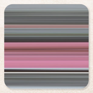 Abstracte #1: Roze en grijs Vierkante Kartonnen Onderzetter
