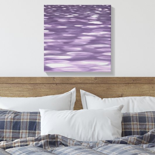Abstracte #1: Ultra Violet Shimmer Canvas Afdruk (Insitu (Slaapkamer))