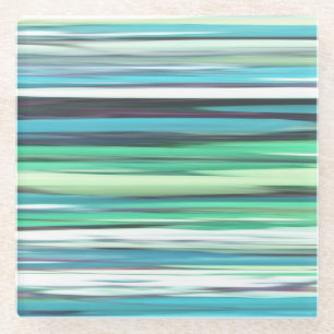 Abstracte #2: Aqua blue green blur Glazen Onderzetter
