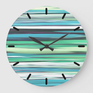 Abstracte #2: Aqua blue green blur Grote Klok