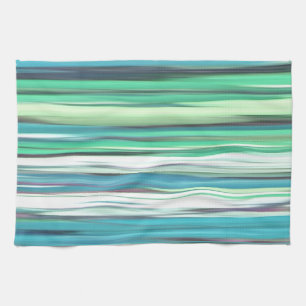 Abstracte #2: Aqua blue green blur Theedoek