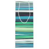 Abstracte #2: Aqua blue green blur Wijn Cadeautas (Achterkant)