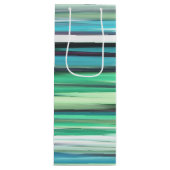 Abstracte #2: Aqua blue green blur Wijn Cadeautas (Voorkant)