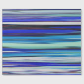 Abstracte #2: Blauwe vervaging Cadeaupapier (Vlak)