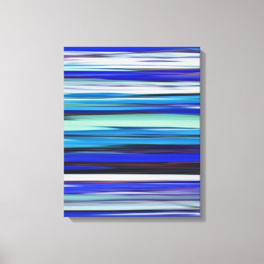 Abstracte #2: Blauwe vervaging Canvas Afdruk (Voorkant)