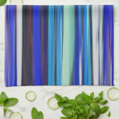 Abstracte #2: Blauwe vervaging Theedoek (Gevouwen)