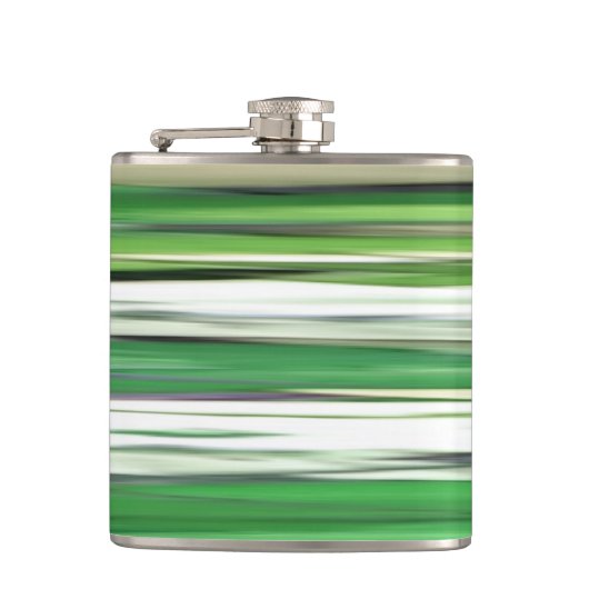 Abstracte #2: Groene vervaging Heupfles (Voorkant)