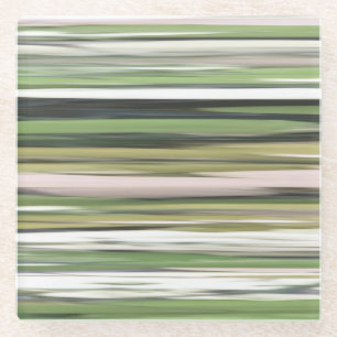 Abstracte #2: Olijfgroene blauwvis Glazen Onderzetter