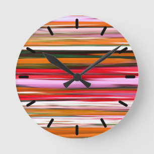 Abstracte #2: Oranje vervaging Ronde Klok