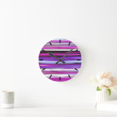 Abstracte #2: Paarse vervagen Ronde Klok (Huis)
