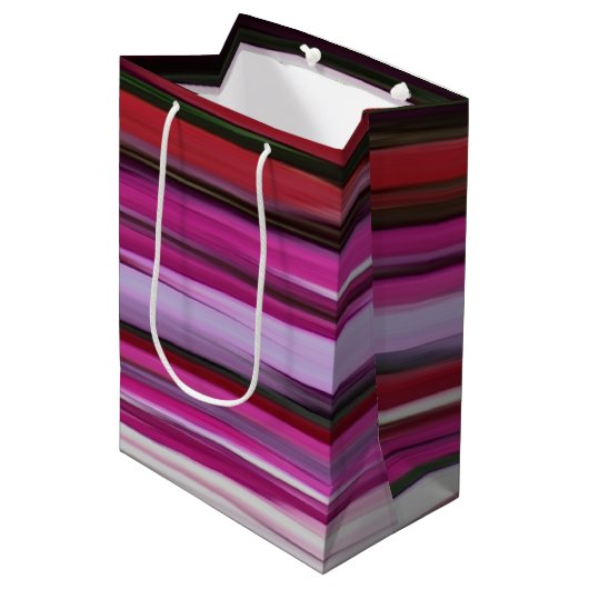Abstracte #2: Rode vervaging Medium Cadeauzakje (Voorkant Gekanteld)