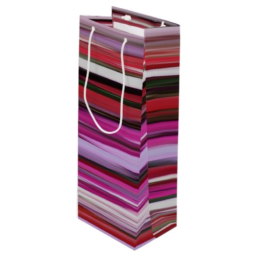 Abstracte #2: Rode vervaging Wijn Cadeautas (Voorkant Gekanteld)