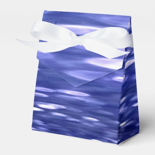 Abstracte #3: Blauwe shimmer Bedankdoosjes (Voorkant Zijde)