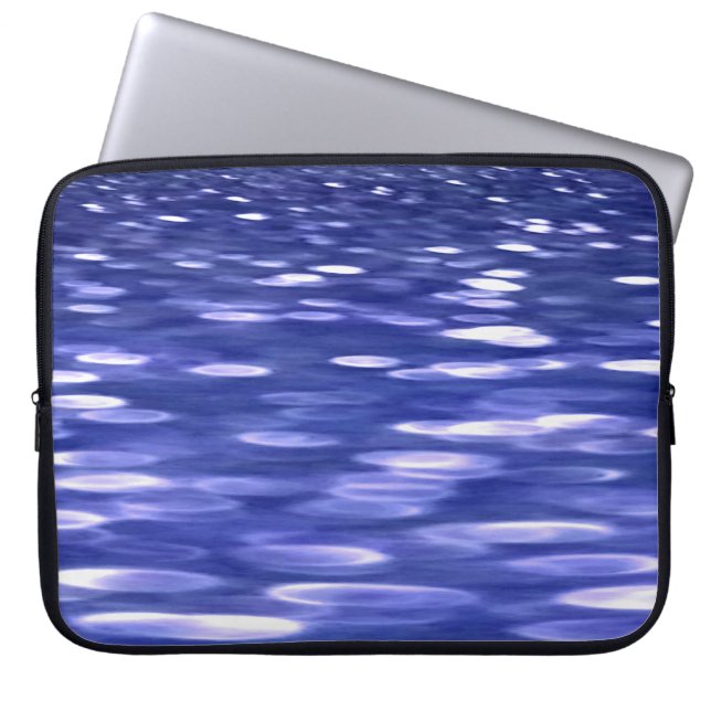 Abstracte #3: Blauwe shimmer Laptop Sleeve (Voorkant)
