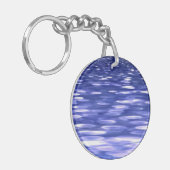 Abstracte #3: Blauwe shimmer Sleutelhanger (Voorkant Links)