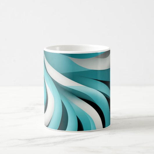Abstracte 3-D ontwerp keramische Mok (Center)