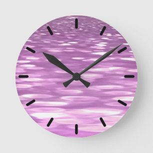 Abstracte #3: Lila Flikkering Ronde Klok