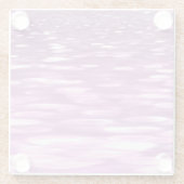 Abstracte #3: Lila Shimmer Glazen Onderzetter (Achterkant)