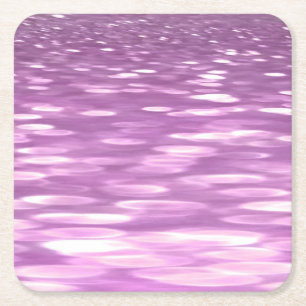 Abstracte #3: Lila Shimmer Vierkante Kartonnen Onderzetter