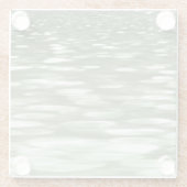 Abstracte #3: Olijfgroene blauwvis Glazen Onderzetter (Achterkant)