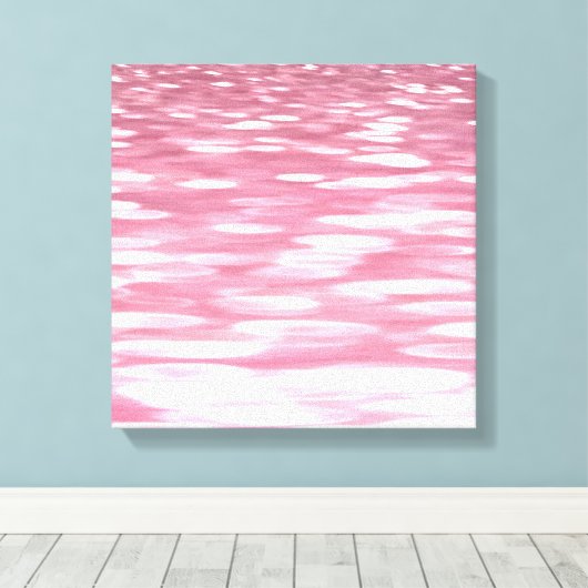 Abstracte #3: Roze shimmer Canvas Afdruk (Insitu (Houten vloer))