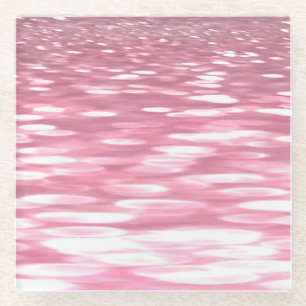 Abstracte #3: Roze shimmer Glazen Onderzetter