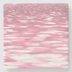 Abstracte #3: Roze shimmer Stenen Onderzetter