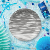 Abstracte #3: Zilver grijze shimmer Papieren Bordje (Feest)