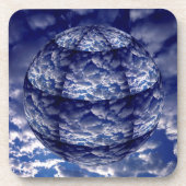 Abstracte 3D-cloud Bier Onderzetter (Voorkant)