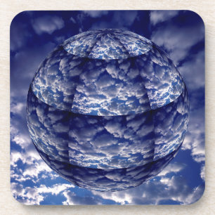 Abstracte 3D-cloud Bier Onderzetter