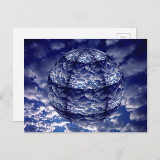 Abstracte 3D-cloud Briefkaart (Voorkant / Achterkant)