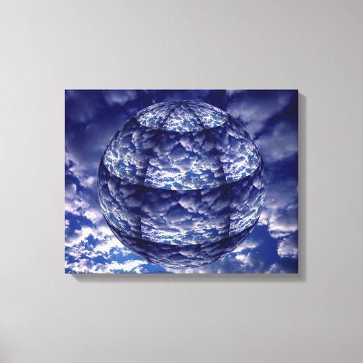 Abstracte 3D-cloud Canvas Afdruk (Voorkant)