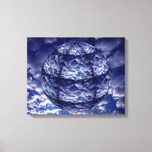 Abstracte 3D-cloud Canvas Afdruk