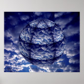 Abstracte 3D-cloud Poster (Voorkant)