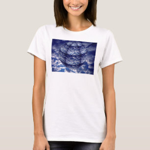Abstracte 3D-cloud T-shirt