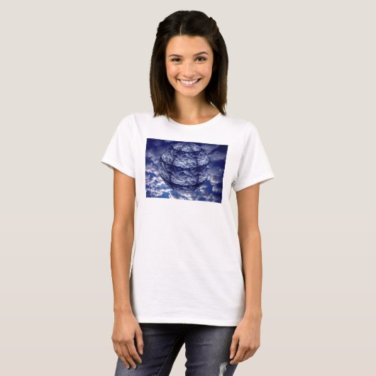 Abstracte 3D-cloud T-shirt (Voorkant volledig)