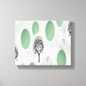 Abstracte 3D met Circles Heart Leaf Tree Canvas Afdruk (Voorkant)