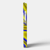 Abstracte 3D-regenboogkunst in goudgeel en blauw Case-Mate iPhone Case (Achterkant / Links)