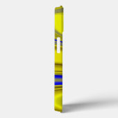 Abstracte 3D-regenboogkunst in goudgeel en blauw Case-Mate iPhone Case (Achterkant / Rechts)