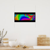 Abstracte 3D-regenboogkunst Poster (Keuken)
