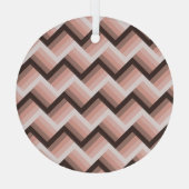 Abstracte 3D Stripe Naadloos Glas Ornament (Achterkant)