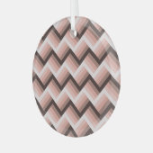 Abstracte 3D Stripe Naadloos Glas Ornament (Voorkant links)