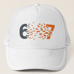 Abstracte 67 typografie trucker pet