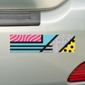 Abstracte 80s memphis pop art style graphics bumpersticker (Op auto)