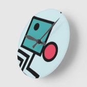 Abstracte 80s memphis pop art style graphics ronde klok (Hoek)