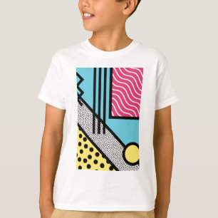 Abstracte 80s memphis pop art style graphics t-shirt