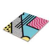Abstracte 80s memphis pop art style graphics tegeltje (Zijkant)